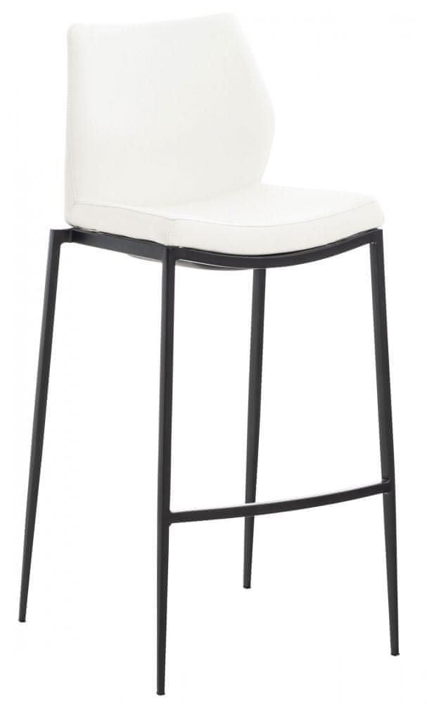 BHM Germany Barová stolička Matola, syntetická koža, biela